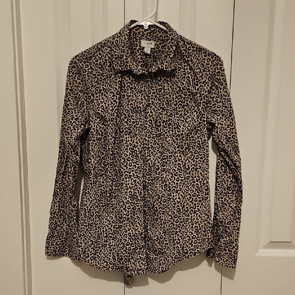 J. CREW ANIMAL PRINT BLOUSE